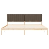 Bedframe met Gevoerd Hoofdgedeelte Taupe 200 x 200 cm - thumbnail