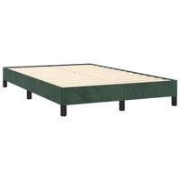 Boxspring met matras fluweel donkergroen 120x190 cm - thumbnail