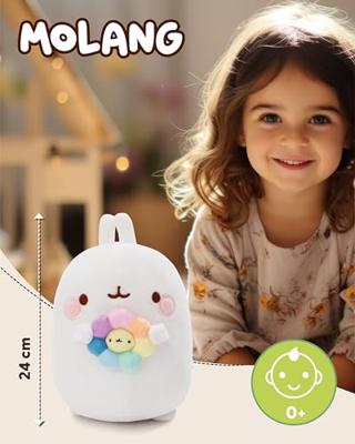 Molang Molang knuffel met bloem - 24 cm