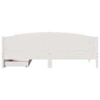 Bedframe zonder matras massief grenenhout wit 200x200 cm - thumbnail