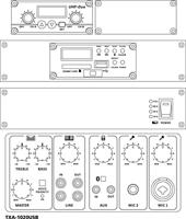 Monacor TXA-1020USB Mobiele luidspreker, Mobiele PA-luidspreker 25 cm 10 inch werkt op een accu, werkt op het lichtnet 1 stuk(s) - thumbnail