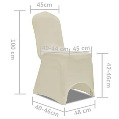 VidaXL Stoelhoes stretch 4 stuks crèmekleurig VidaXL Stoelhoes stretch 4 stuks crèmekleurig