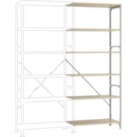 Manuflex RB2372 Magazijnstelling uitbreidingsmodule (b x h x d) 1000 x 2500 x 700 mm Hout - thumbnail