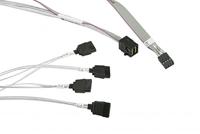 Supermicro CBL-SAST-0616 50cm Mini-SAS HD naar 4x SATA interne kabel w/50cm SB - thumbnail