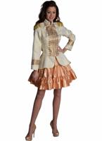 Volangen rok kort goud - thumbnail