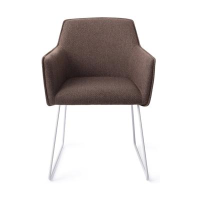 Jesper Home Eetkamerstoel 'Hofu' Slide White, kleur Potters Clay