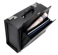 Juscha JU-45047 Pilotenkoffer Alassio Vicenza 35 X 46 X 21,5 Cm Zwart - thumbnail