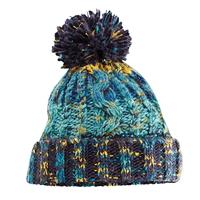 Beechfield CB486 Corkscrew Pom Pom Beanie - Retro Blues - One Size - thumbnail