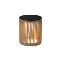 Lucide PINGI - Oplaadbare Vloerlamp Binnen/Buiten - Accu/Batterij - Ø 33,5 cm - LED 3 StepDim - 1x3W 3000K - IP44 - Taupe - thumbnail