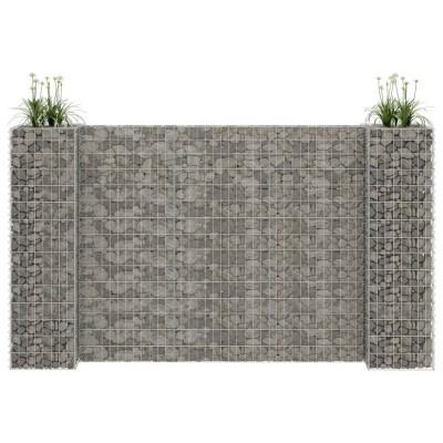 Gabion plantenbak H-vormig 260x40x150 cm staaldraad