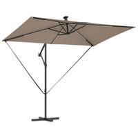 Cantilever Banana Parasol Taupe 294 x 200 x 254 cm - thumbnail