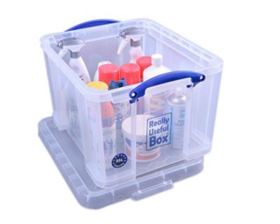 Really Useful Box 35 liter, transparant, per stuk verpakt in karton