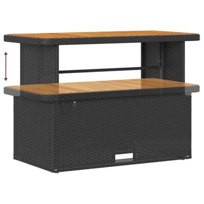 Tuinbankenset 14 pcs Zwart poly rattan