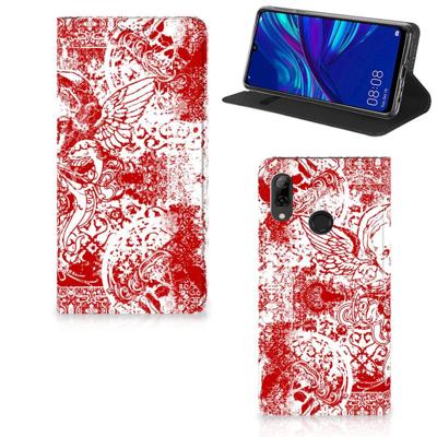 Mobiel BookCase Huawei P Smart (2019) Angel Skull Rood Mobiel BookCase Huawei P Smart (2019) Angel Skull Rood