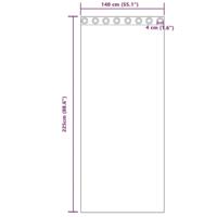 Voile Gordijn met gordijnen 2 pcs Crème 225 x 140 cm Polyester - thumbnail