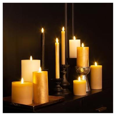 Ledkaars Lyon D7,5 H 15 cm Goud