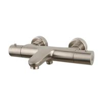 Badkraan Wiesbaden Caral Opbouw Thermostatisch Geborsteld Staal - thumbnail