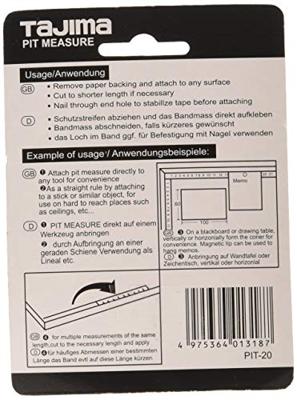 Tajima Rolmaat | lengte 2 m bandbreedte 13 mm | zelfklevend | 1 stuk - PIT 20 - PIT 20 Tajima Rolmaat | lengte 2 m bandbreedte 13 mm | zelfklevend | 1 stuk - PIT 20 - PIT 20