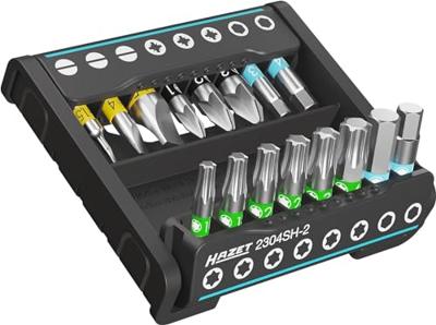 HAZET SmartHolder met 16 bits | kort 2304SH-2 | 1/4 inch (6,3 mm) zeskant massief | Sleufprofiel, Pozidriv-profiel PZ, Binnen-TORX®-profiel | 16-delig HAZET SmartHolder met 16 bits | kort 2304SH-2 | 1/4 inch (6,3 mm) zeskant massief | Sleufprofiel, Pozidriv-profiel PZ, Binnen-TORX®-profiel | 16-delig