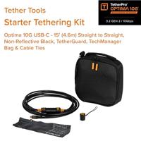 Tether Tools Starter Tethering Kit, Optima 10G, 15&apos; (4.6m), straight black - thumbnail
