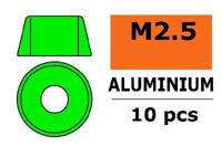 Aluminium Washer voor M2.5 Socket Head Screws (BD: 7mm) - Groen - 10st - thumbnail