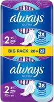 Always Always Ultra Night Maandverband met vleugels - 20+2 stuks - thumbnail