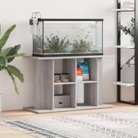 VidaXL Aquariumstandaard 100x40x60 cm bewerkt hout grijs sonoma - thumbnail