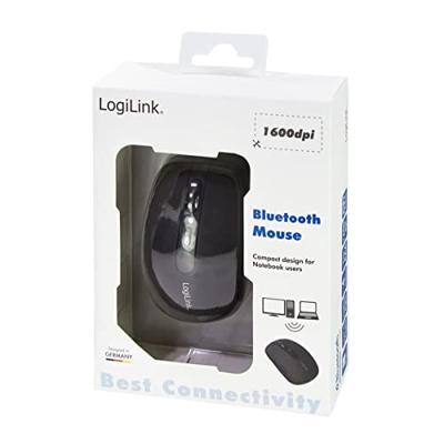 LogiLink ID0078A Muis Bluetooth Optisch Zwart 4 Toetsen 1600 dpi