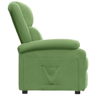 Fauteuil verstelbaar fluweel lichtgroen