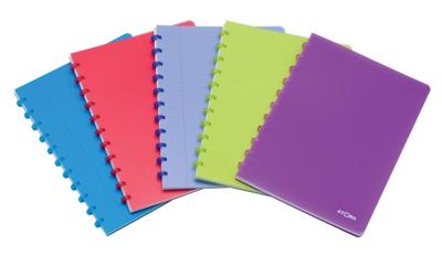 Atoma Trendy schrift, ft A4, 144 bladzijden, PP, geruit 5 mm, geassorteerde kleuren Atoma Trendy schrift, ft A4, 144 bladzijden, PP, geruit 5 mm, geassorteerde kleuren