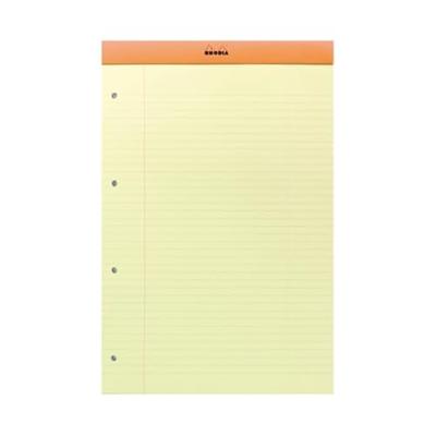 Schrijfblok Rhodia A4 lijn 80 vel 80gr geel | 5 stuks