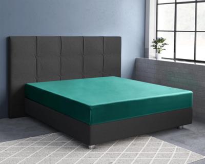 RoyalTextile - Hoeslaken Katoen-Satijn - Donkergroen - 180 x 210 RoyalTextile - Hoeslaken Katoen-Satijn - Donkergroen - 180 x 210