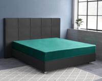 RoyalTextile - Hoeslaken Katoen-Satijn - Donkergroen - 180 x 210 - thumbnail