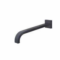 Wiesbaden Rombo inbouw uitloop 30 cm messing zwart mat - thumbnail