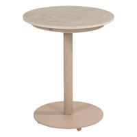 4SO Boaz bijzettafel ceramisch 45 cm rond met centrale poot latte 55 cm hoog - thumbnail