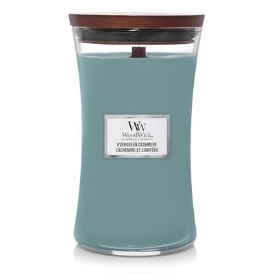 Woodwick Evergreen Cashmere Large Hourglass Candle 0