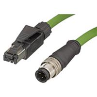 Molex 1201080203 Sensor/actuator connector, geassembleerd M12 Aantal polen (sensoren): 4 RJ45, stekker 2.0 m 1 stuk(s) Piece - thumbnail