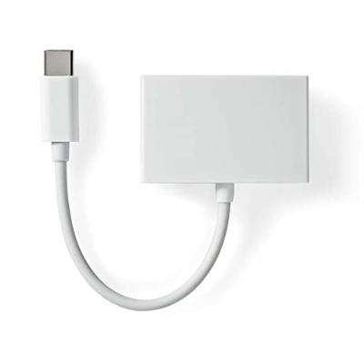 Nedis USB-C Adapter | USB 2.0 | USB-C Male | 3,5 mm Female | 0.10 m | Rond | Vernikkeld | ABS / PVC | Wit | Doos - CCGB65900WT01 Nedis USB-C Adapter | USB 2.0 | USB-C Male | 3,5 mm Female | 0.10 m | Rond | Vernikkeld | ABS / PVC | Wit | Doos - CCGB65900WT01