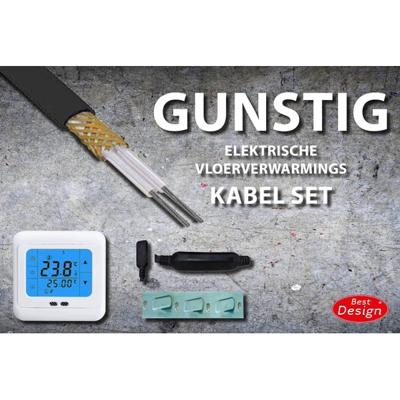Best-Design "Gunstig" vloerverwarmings kabel set 58,8 mtr 1000 Watt