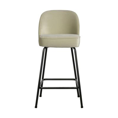 WOOOD Barstoel 'Vogue' Velvet, kleur Pistache (zithoogte 64cm)