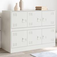 Dressoir 99x39x73 cm staal wit - thumbnail