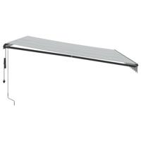 Luifel automatisch uittrekbaar 450x350 cm antraciet en wit - thumbnail