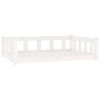 Hondenmand 105,5x75,5x28 cm massief grenenhout wit - thumbnail