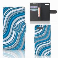 Sony Xperia X Compact | Telefoon Hoesje | Waves Blue - thumbnail