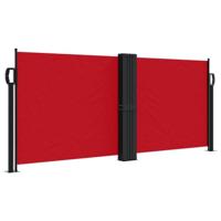 Windscherm uittrekbaar 100x600 cm rood - thumbnail