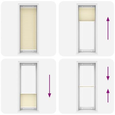 Pliss rolgordijn 75x200 cm stofbreedte 74,4 cm polyester crme