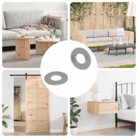 Washers 2 pcs Zilver 16 x 16 x 1,5 cm IJzer - thumbnail