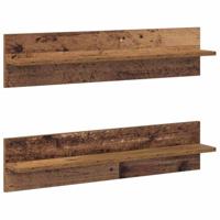 Wandplank 2 pcs Oud Hout 80 x 11,5 x 18 cm Bewerkt hout - thumbnail