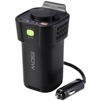 VOLTCRAFT MSW 150-12 Car Omvormer - Past in bekerhouder VOLTCRAFT MSW 150-12 Car Omvormer - Past in bekerhouder