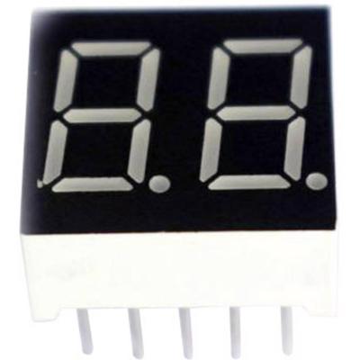 TRU COMPONENTS 7-segments-display Rood 13.2 mm 2 V Aantal cijfers: 2 TRU-7S2-52RAG